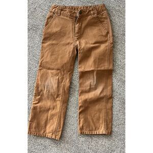 Boys Loose Fit Canvas Utility BootCut Work Pant Youth Size 6